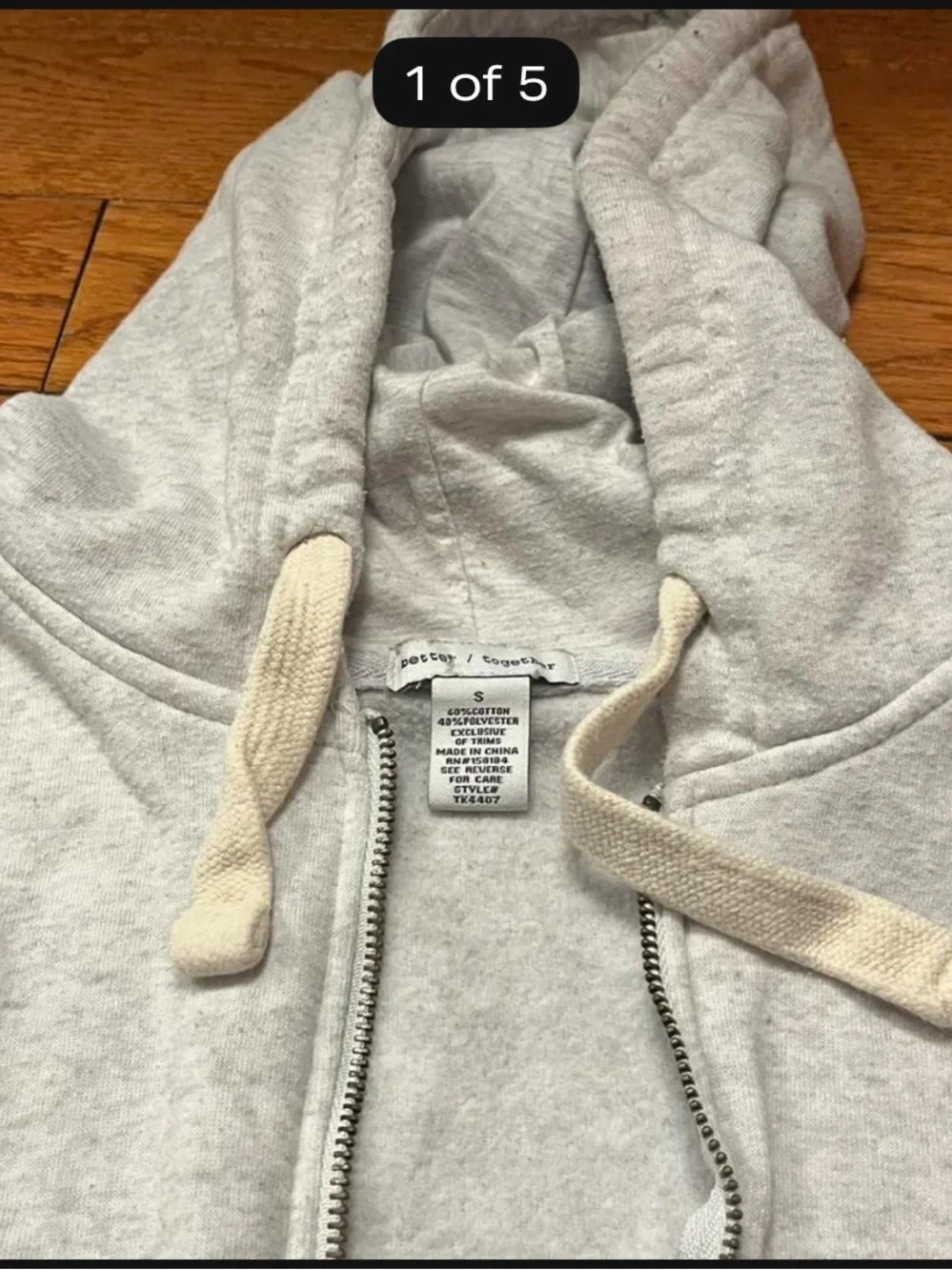 Better Together Men's Light Gray Zip-Up Sweater Hoodie